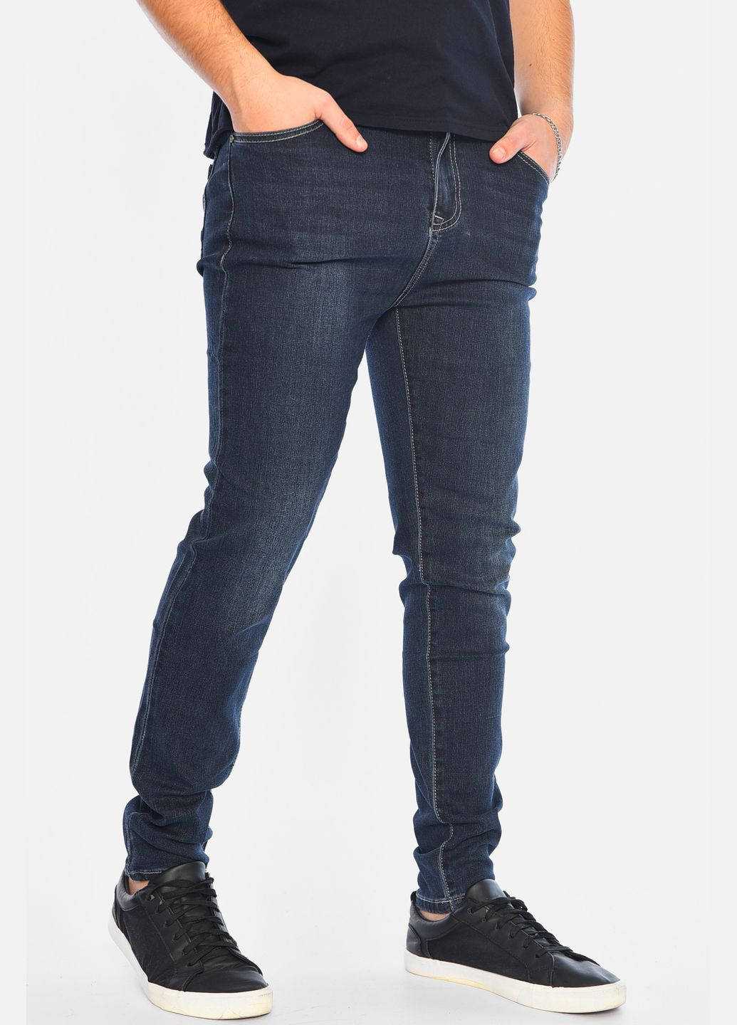 Джинси чоловічі темно-синього кольору Let's Shop (315444048)