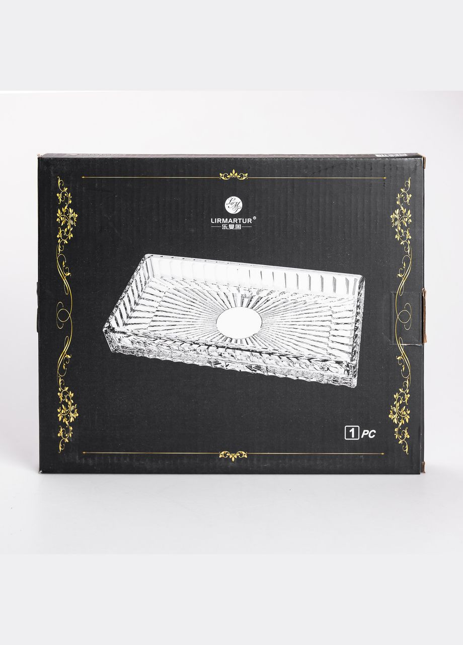 Блюдо для закусок Lirmartur скляне 24,5*20,5*2 см прямокутне, flute Yiwu (326599391)