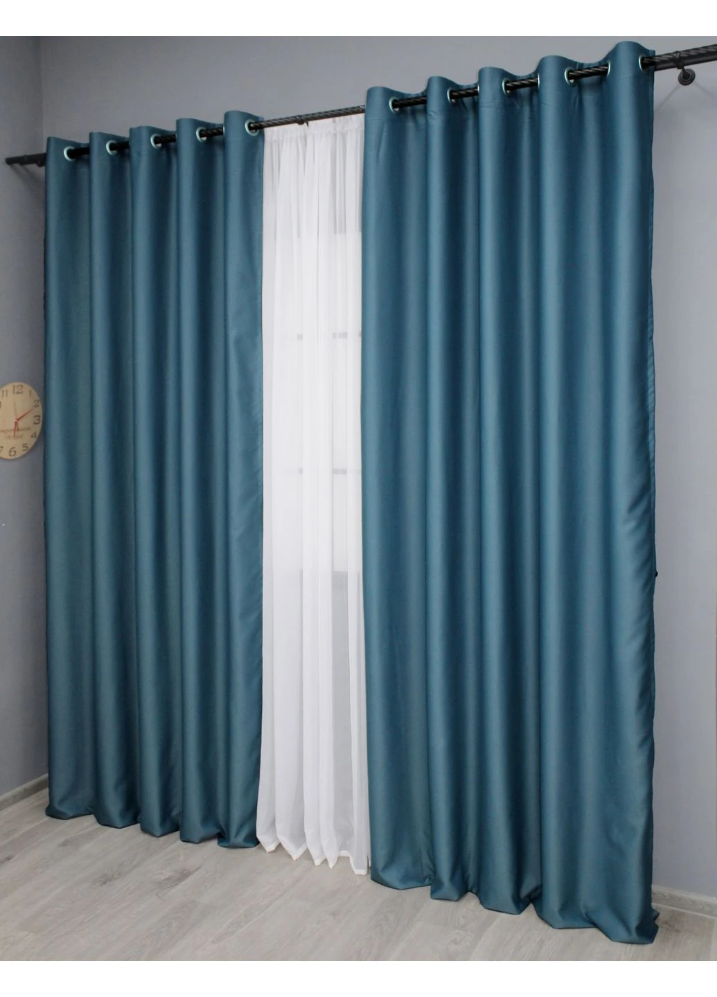 Комплект штор на люверсах Midnight №1675ш 150х270 см 2 шт Синий (37-0200) VR-Textil (322183219)