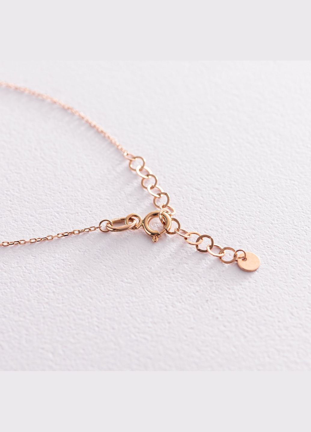 Золотое колье с буквой М (фианиты) кол01255М 40 Oniks (264644372)