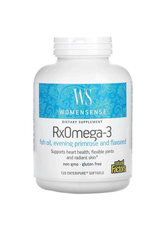 Омега3 формула для женщин RxOmega-3 120 капсул Natural Factors (361116593)