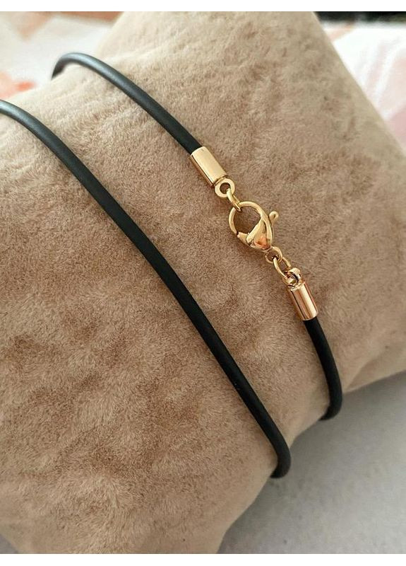 Каучук 55см з Позолоченим Замочком. Позолота. Каучуковий Шнур, Шнурок No Brand (361029351)