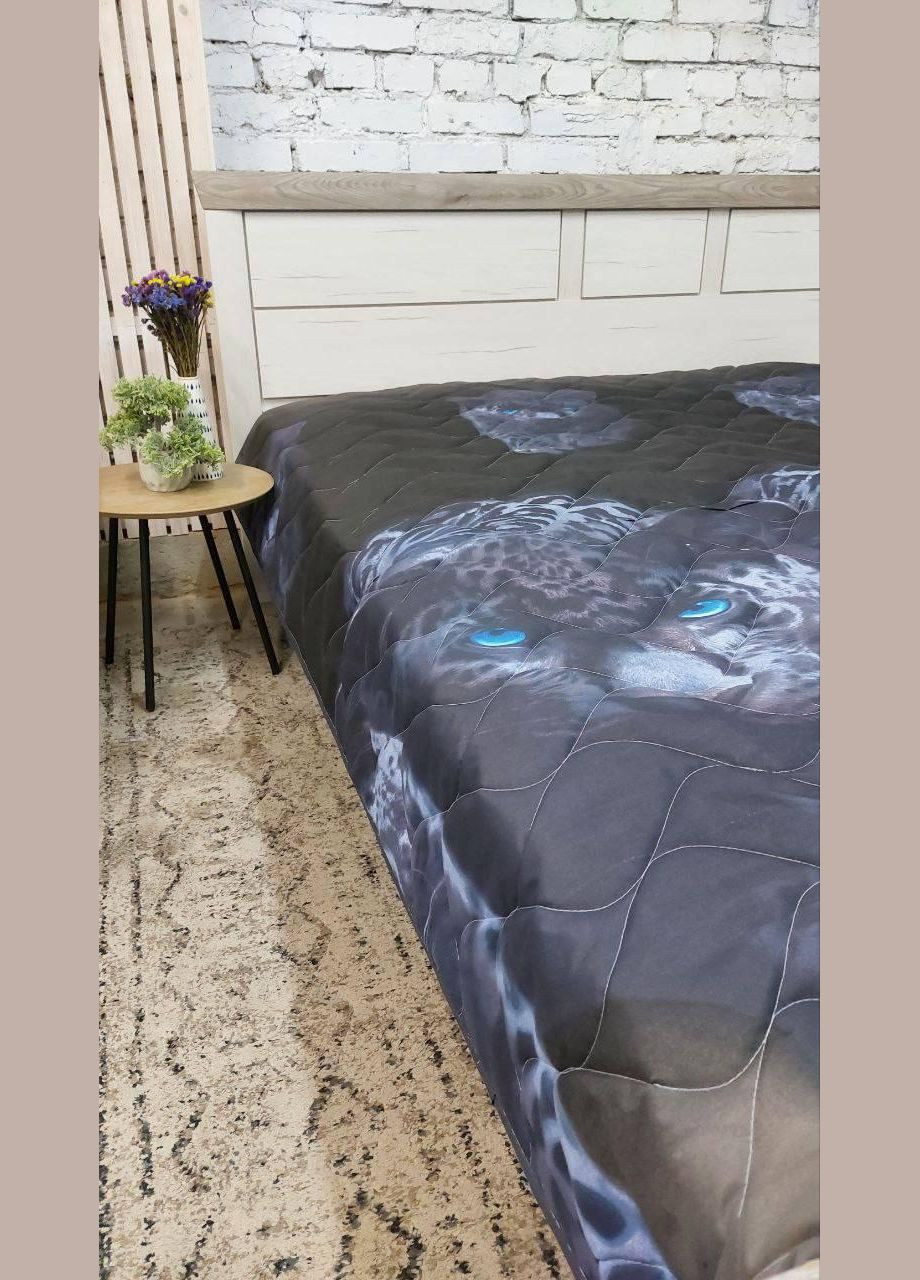 Летнее цветное одеяло Стегано Евро 200х215 Графит (П4Кlito-kovdra-001/14-03) No Brand (306633929)