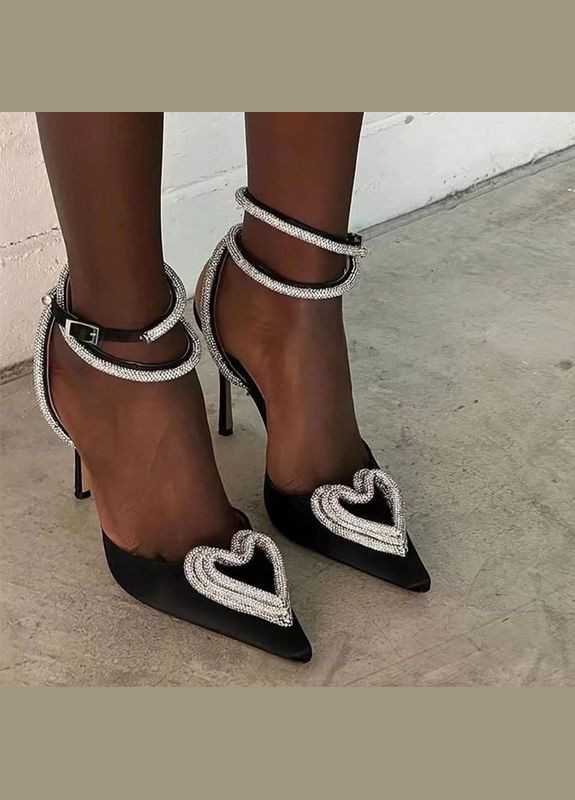 Yes Mile Женские атласные туфли с ремешком на шпильке черный з текстиль, китай — лето (325877515)