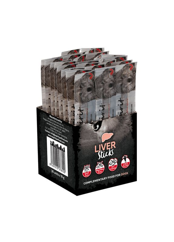 Лакомство для собак Liver Sticks for Dog с печенью 10 г ЦЕНА ЗА 1 ШТ as5106401 Alpha Spirit (347067625)