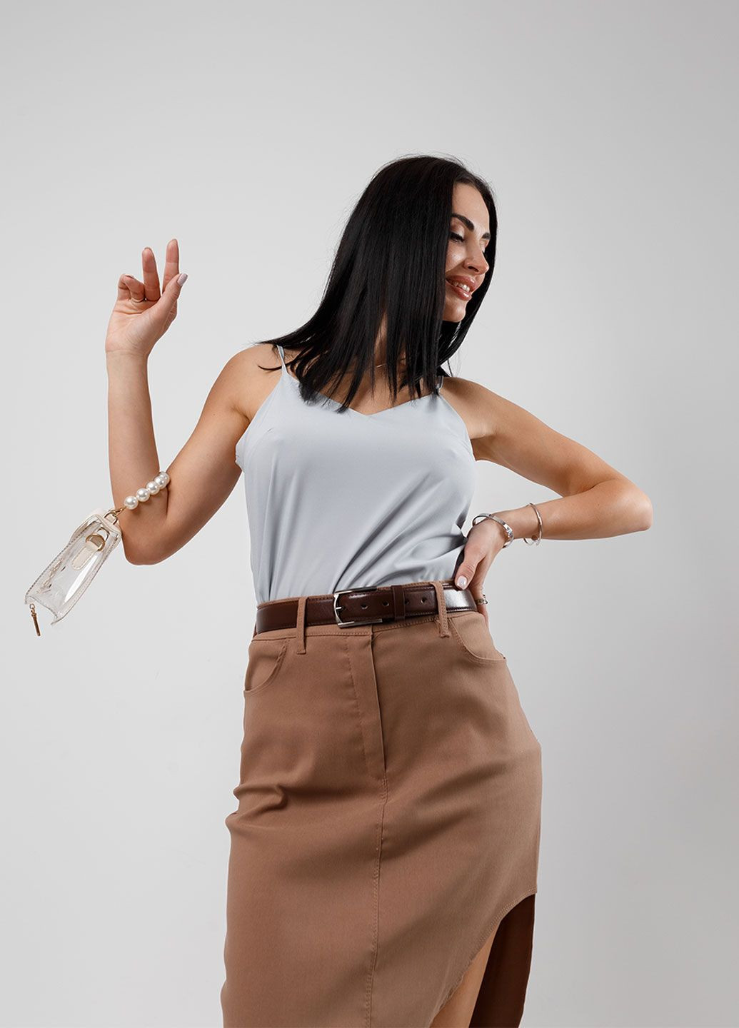 Сіра жіноча літня блузка Fashion Girl Infiniti