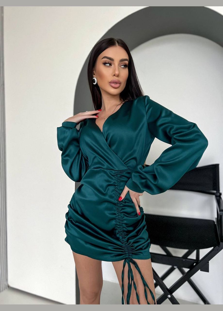 Зеленое платье Україна однотонное