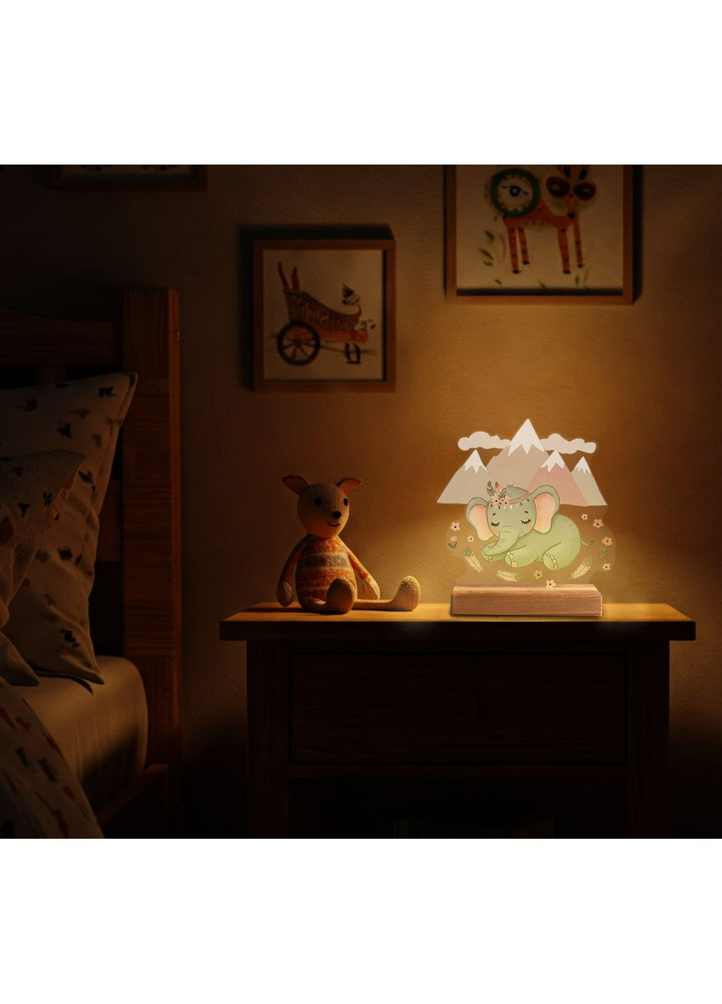 Ночник Слоненок с регулировкой света через пульт ДУ CASE CONTROL (355400882)