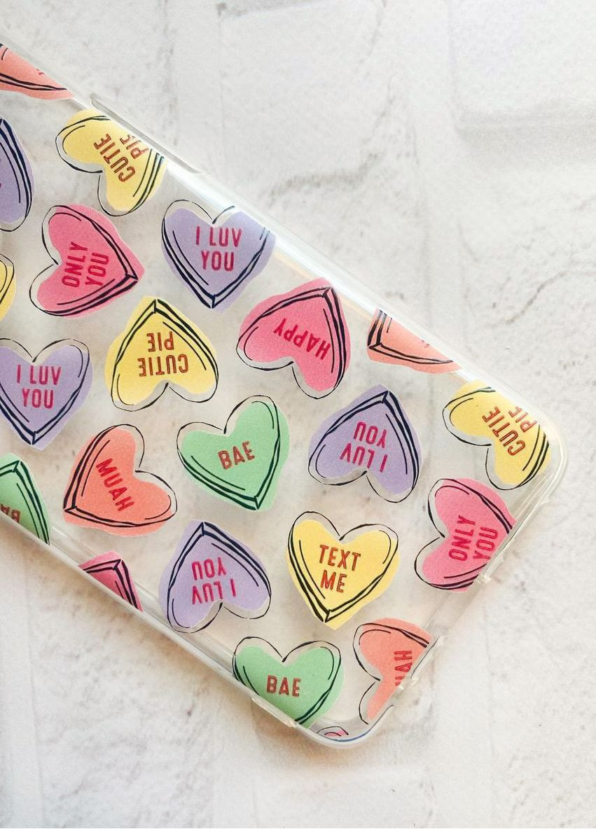 Чехол на Xiaomi 11T:: Сердечка с текстом (принт 333) Creative (360710114)