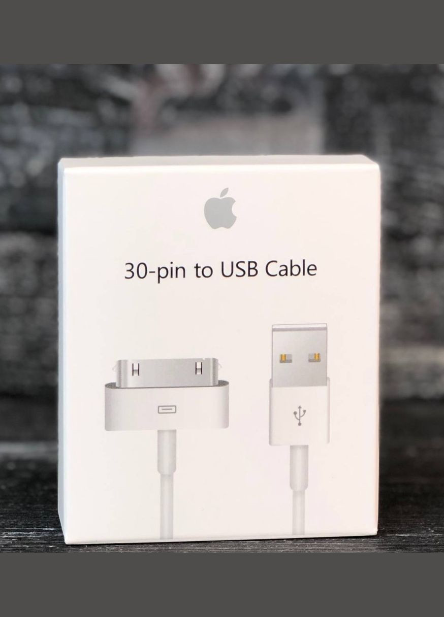 USB кабель для iPhone 4 4s iPad 1 2 3 (Apple 30-Pin) белый Foxconn (279826589)