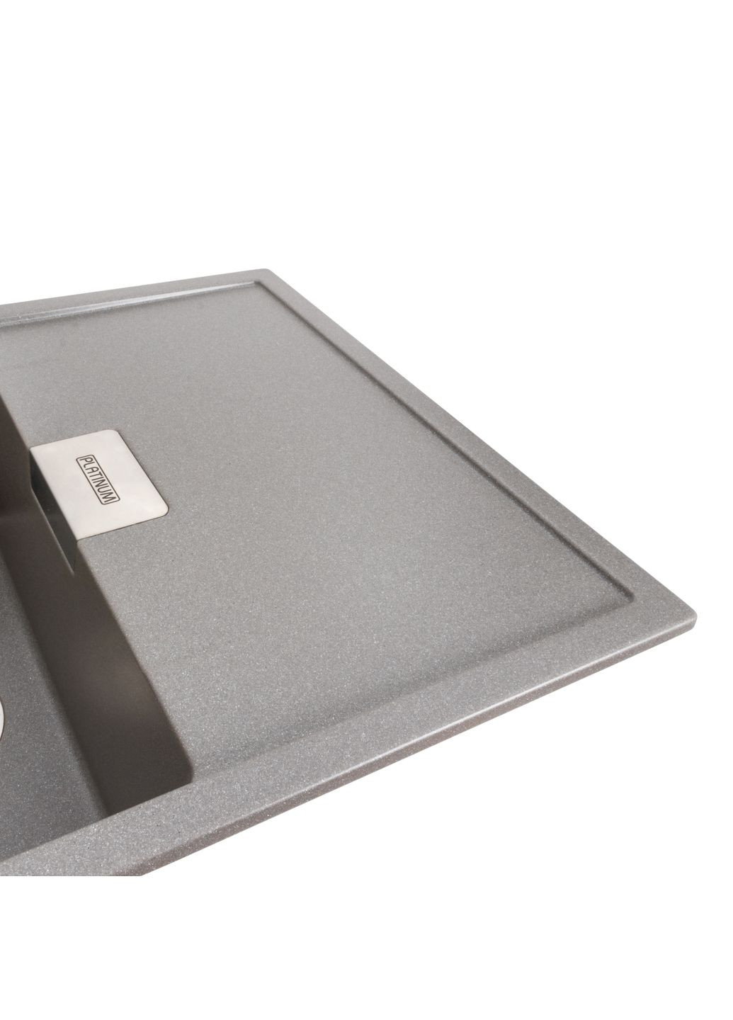 Гранитная мойка для кухни 8650 DIAMOND матовая (серый муссон) Platinum (269793756)