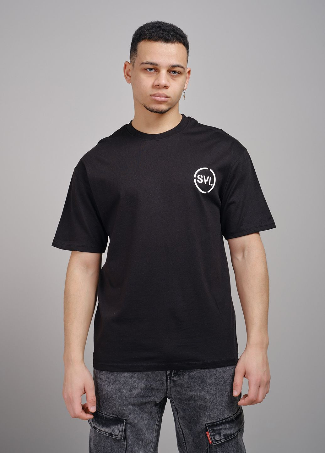 Черная футболка мужская черная 342990 Power