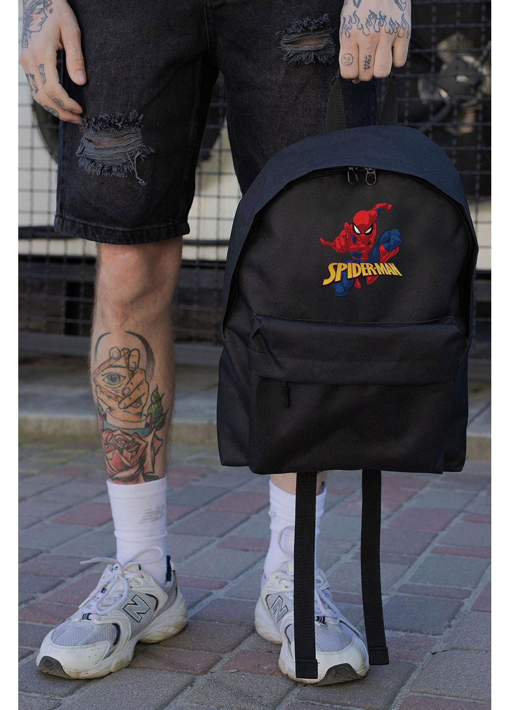 Повсякденний Рюкзак Шкільний Для Хлопчика Compact З Принтом Spider-Man Black Without (360641858)