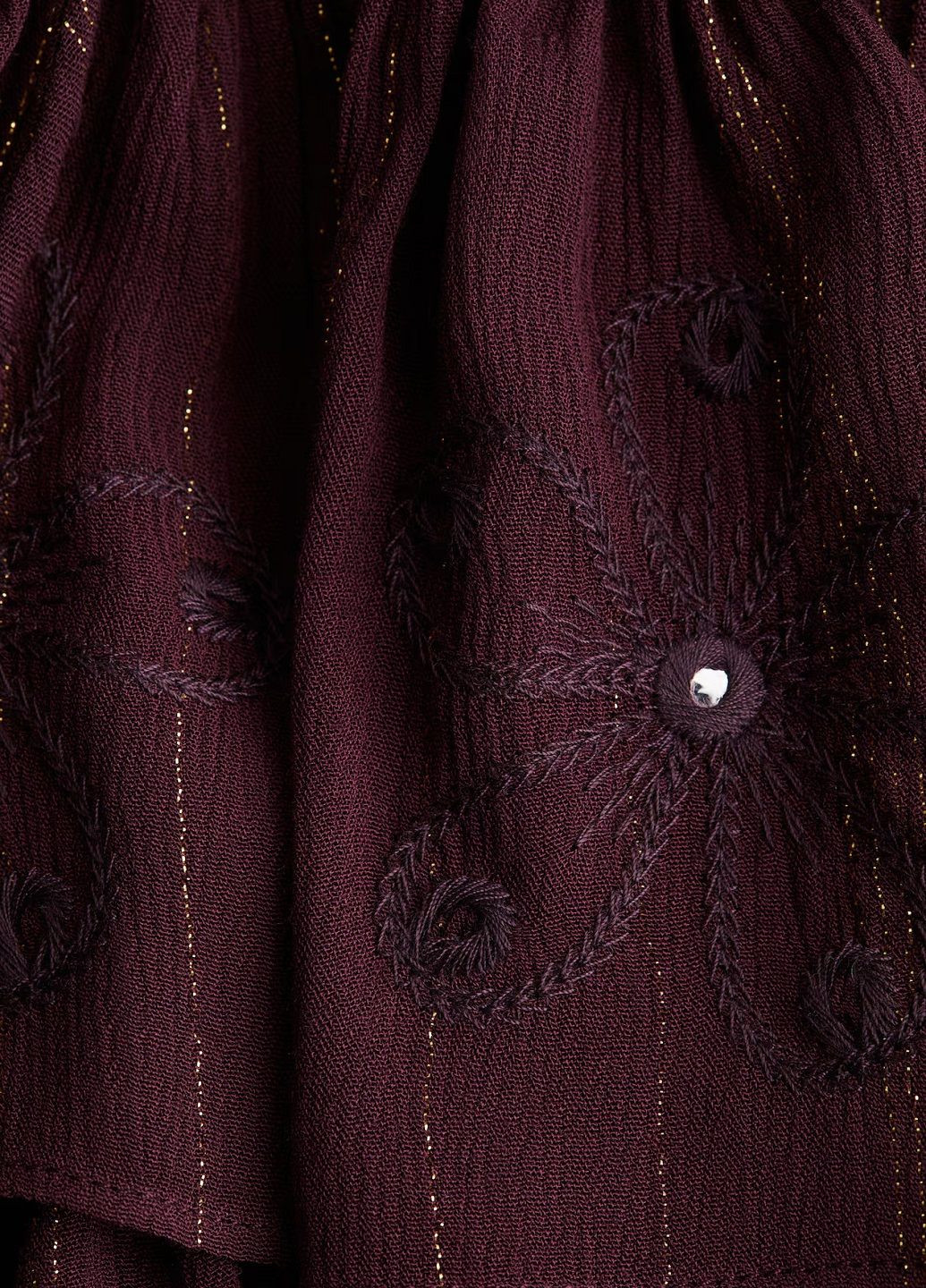 Бордовая праздничный однотонная юбка H&M