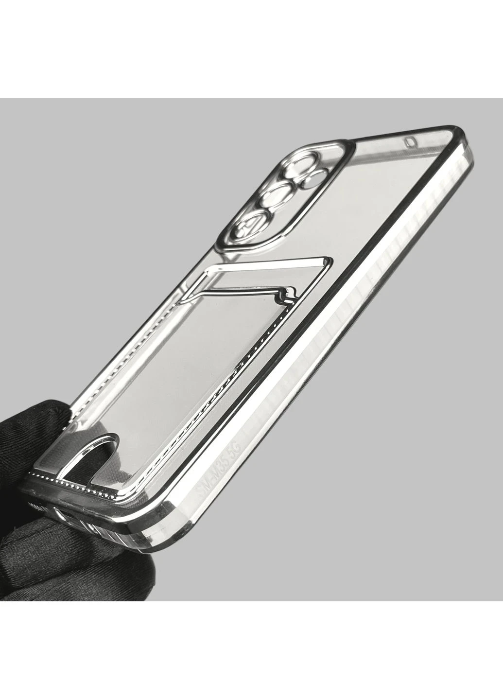 Чохол для Galaxy M35 (SM-M356B) зі срібною окантовкою з кишенькою для карток на самсунг м35 срібний Samsung (366022158)