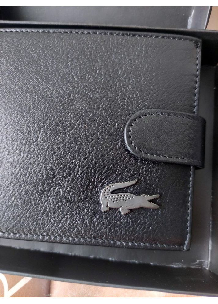 Чоловічий шкіряний кошелек чорний No Brand (369365104)