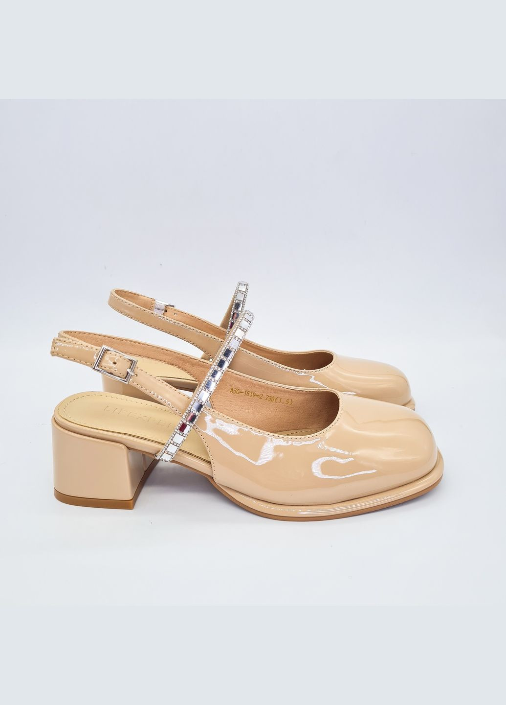 Бежевые босоножки (р) эколак 0-1-1-a-30-1819-2 Lifexpert с ремешком