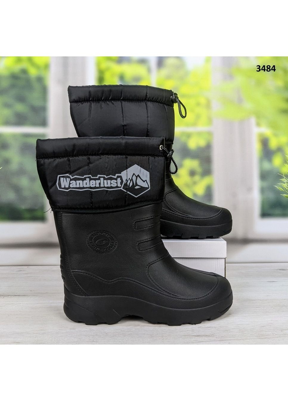 Чоботи чоловічі чорні піна рибальські плащівка хакі дубок Gipanis (366341479)