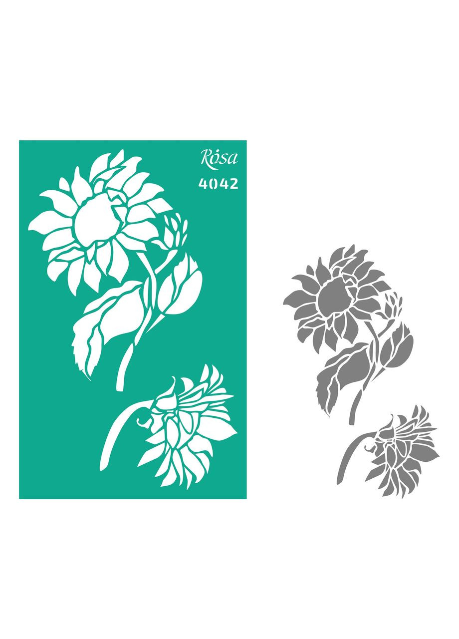 Трафарет багаторазовий самоклеючий № 4042 Квіти 13x20 см (GPT500831793) Rosa (368707787)