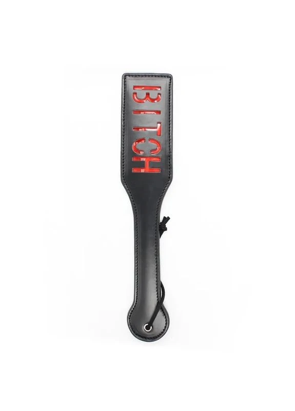 Шльопанка з написом Bitch Leather Whip Black Bdsm4u (383534597)