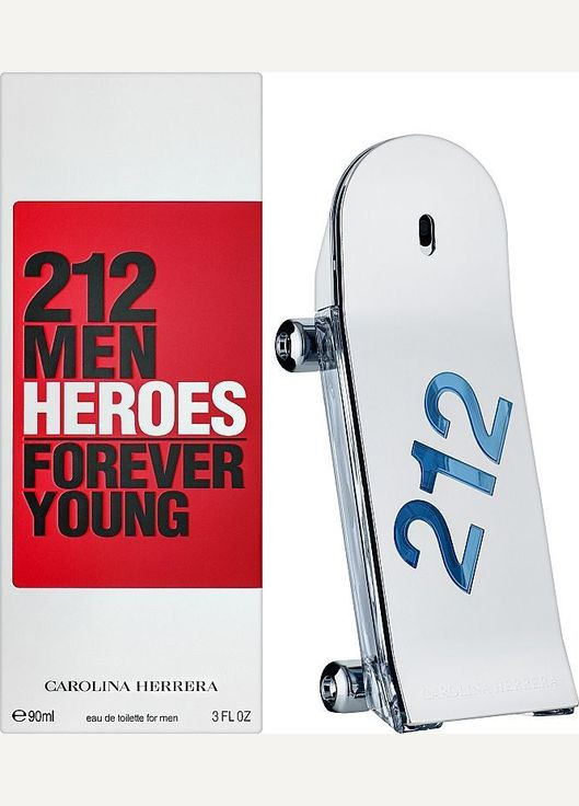 212 Men Heroes Forever Young 90 мл Туалетна вода Carolina Herrera (323484076)