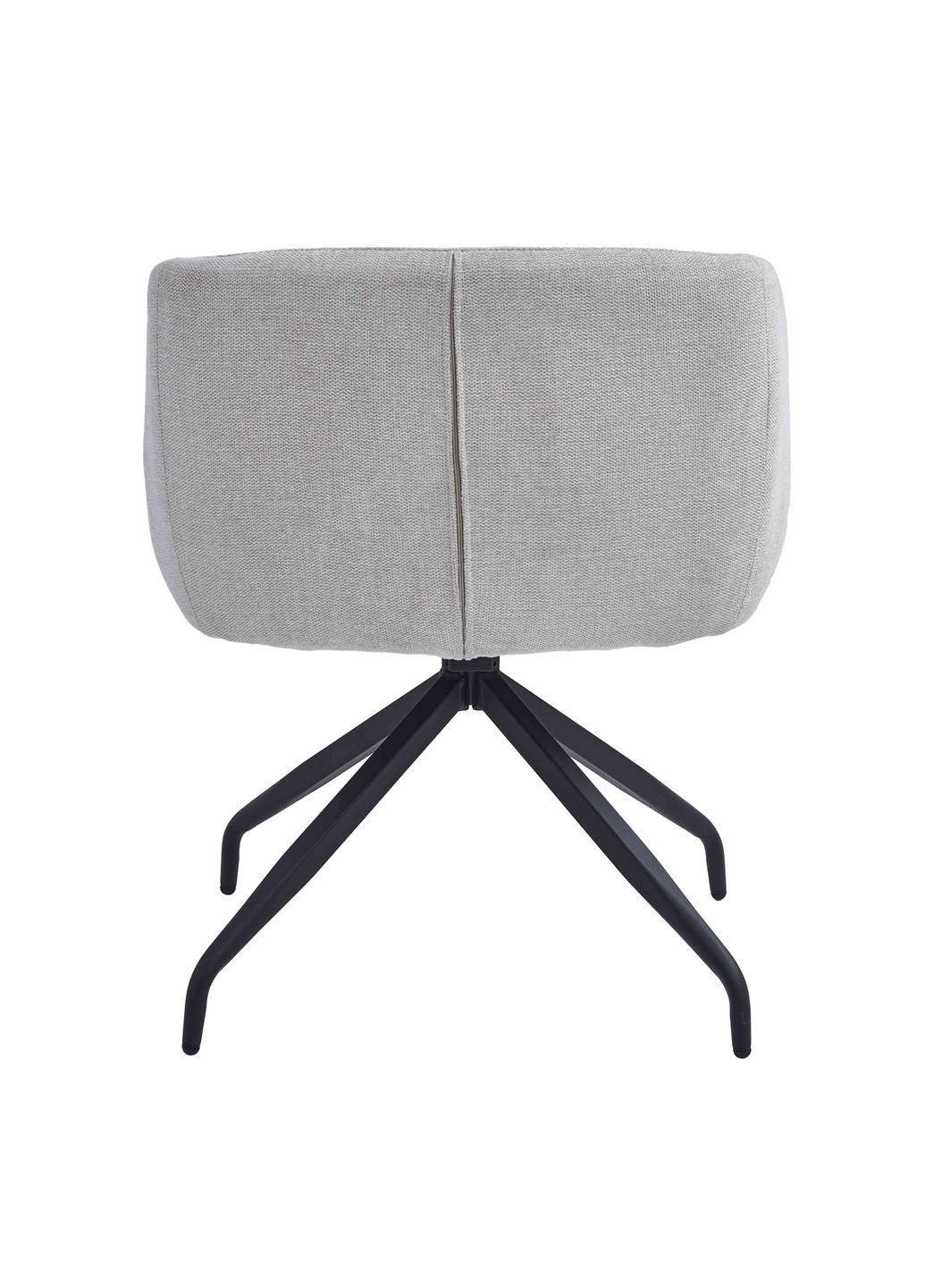 Стілець з обертом на 180º EMMA Чорний каркас / Бежева тканина Intarsio (372178397)