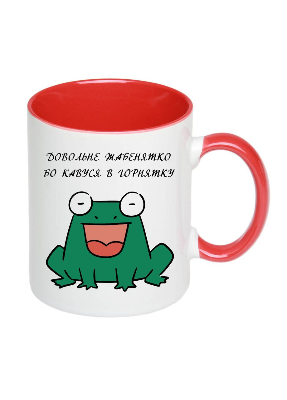 Чашка с принтом "Порадуй лягушонка налей кофе в чашку" 330мл ( ) (20065) No Brand (312488121)