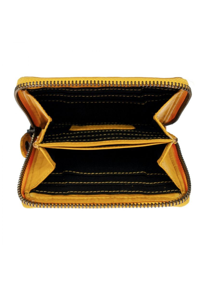 Жёлтый маленький женский кошелёк D80 Yellow Ashwood (303831631)