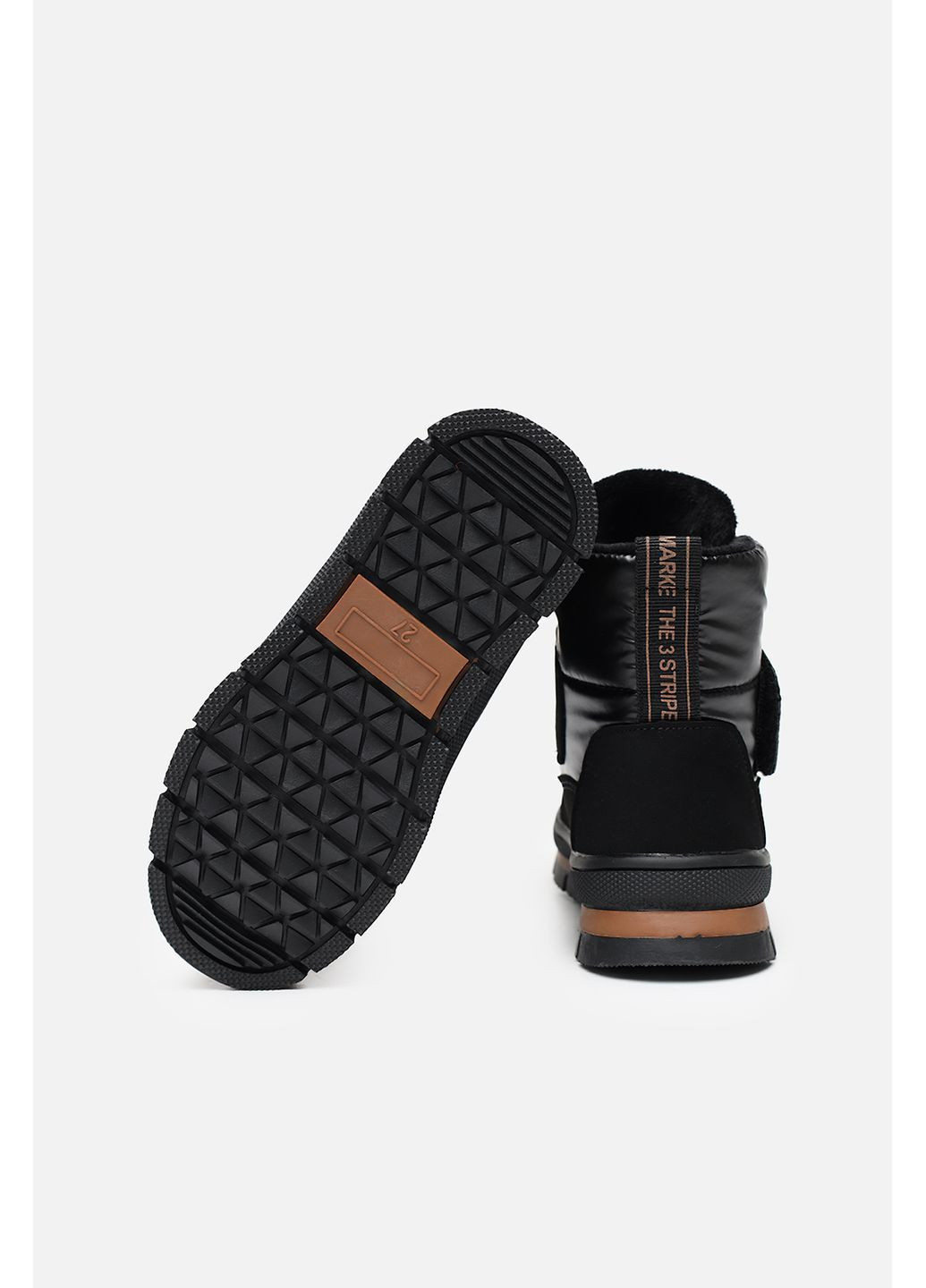 Черные зимние дутики для девочки цвет черный цб-00285232 Kimboo