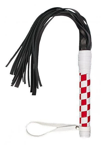 Флогер VIP Leather Flogger White/Red Slash (383071427)