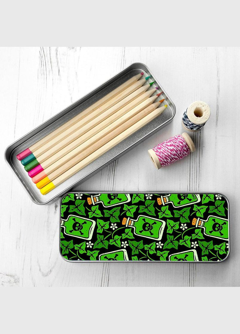 Пенал шкільний для хлопчика та дівчинки металевий губи 7*18 см Silver No Brand (309158787)