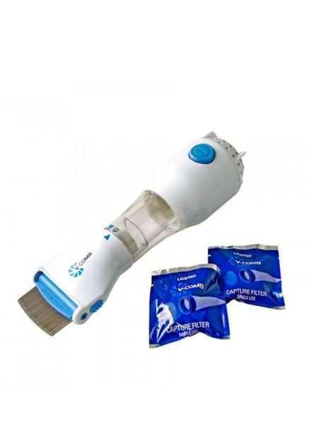 Электрическая расческа от вшей Licetec V-comb Белый с вытяжкой No Brand (305772595)