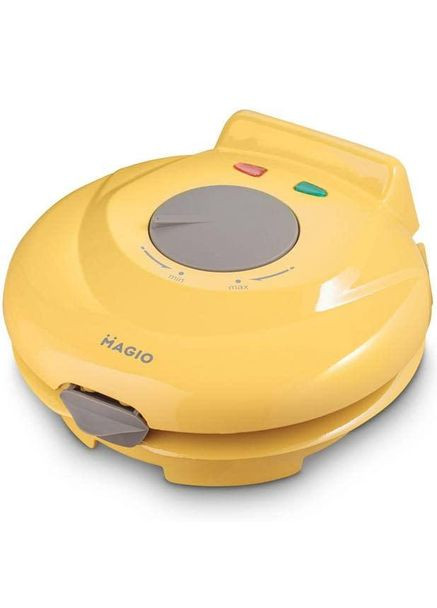 Електрична вафельниця MG-397 770 Вт для ріжків тонких вафель жовта Magio (297332158)