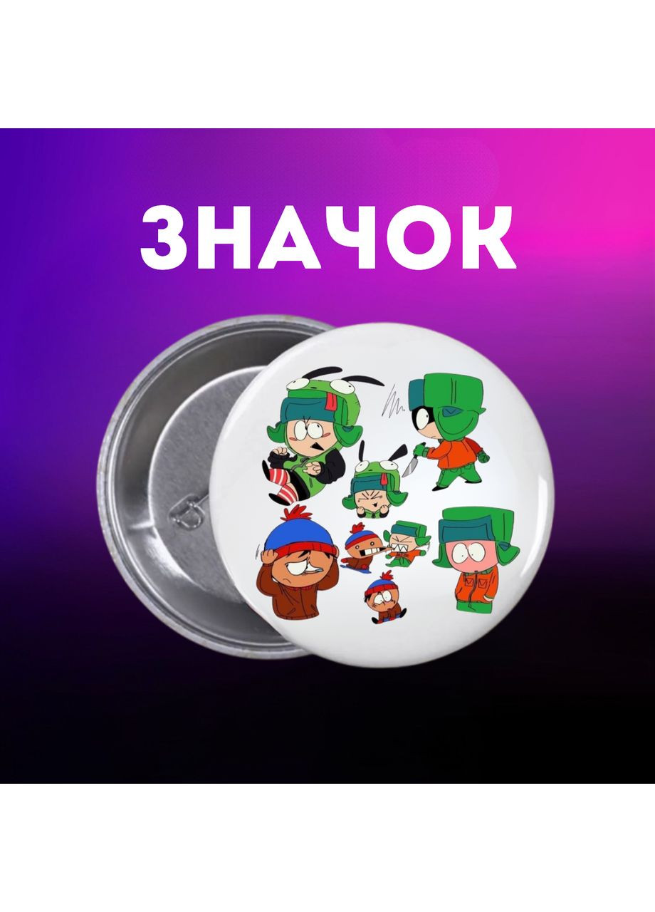 Значок Південний Парк Саус Парк South Park на шпильці на рюкзак 44 мм 1 шт Shantou (358929930)