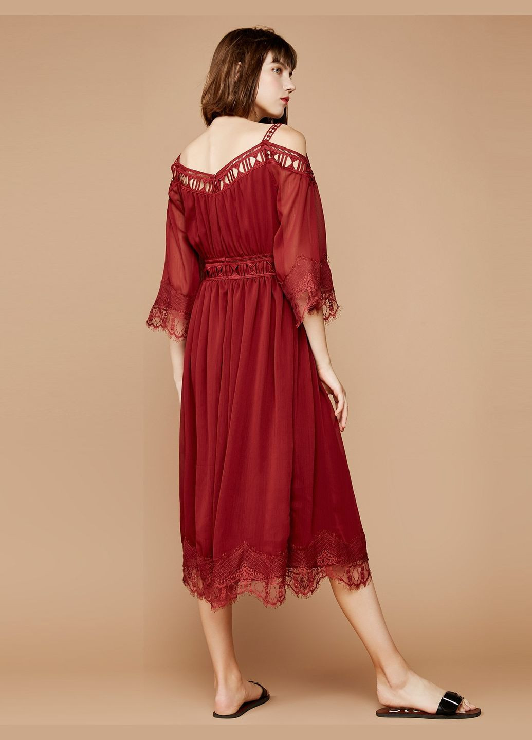 Бордова сукня Only