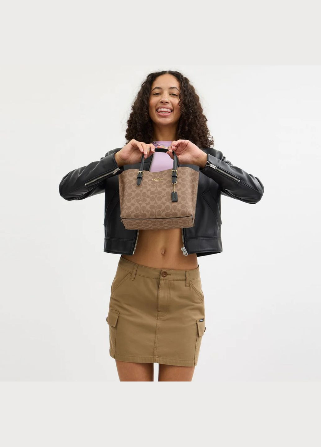 Сумка Coach CV965 Signature Mollie 25 IM/WALNUT/Black (339596879)