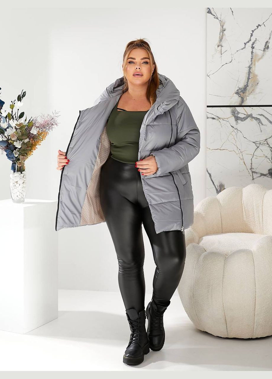 Сіра зимня жіноча зимова куртка Fashion