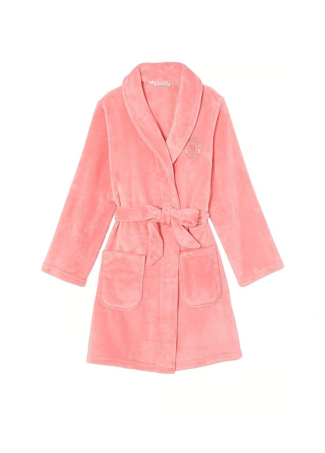 Халат Short Cozy Robe Pink Logo New Victoria's Secret (332796260)