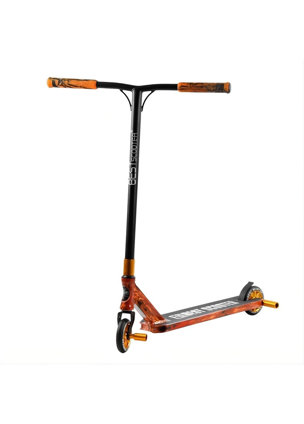 Трюковий самокат BS-77225 — HIC-компресія, пеги, колеса PU 110 мм, дека з принтом Best Scooter (398299280)