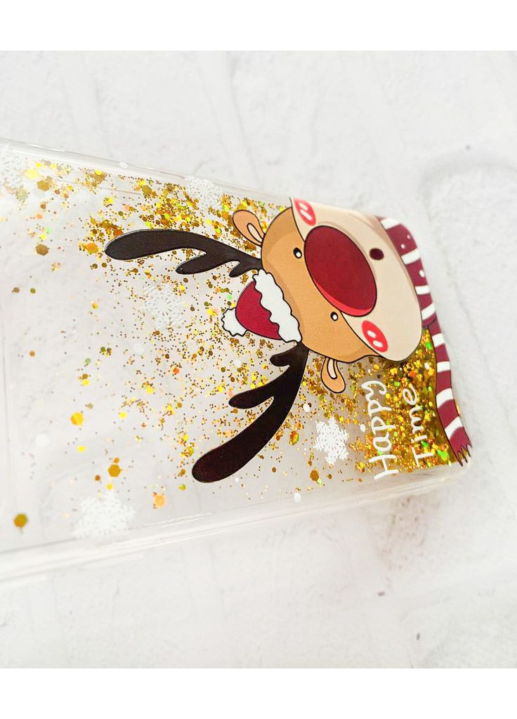 Чехол с плавающими золотыми блестками на Samsung Galaxy A53 4G/A53 5G Зимний оленёнок (принт 155) CASE CONTROL (362962449)