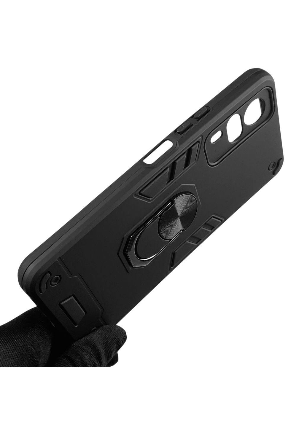 Чохол для телефона Y53S броньований з магнітним кільцем-тримачем на віво у53с чорний Vivo (366230095)