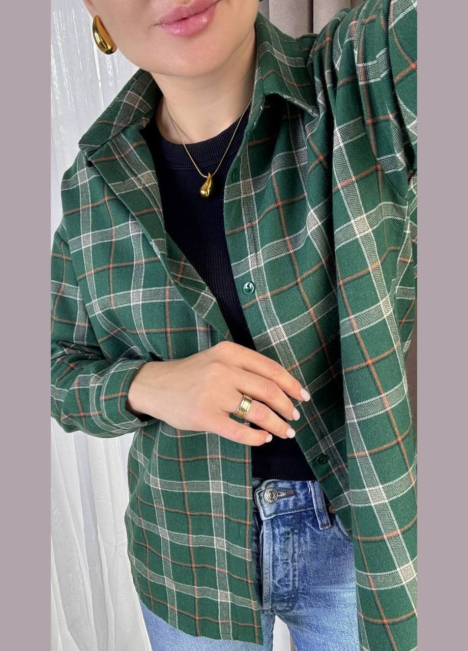 Зеленая рубашка No Brand