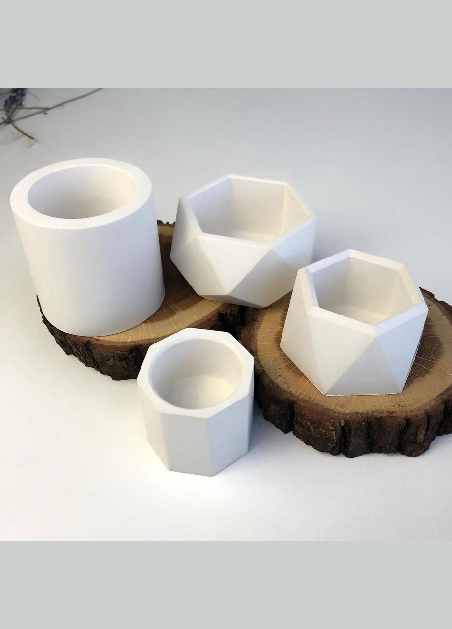 Набор кашпо для творчества из гипса 4 шт No Brand (316122621)