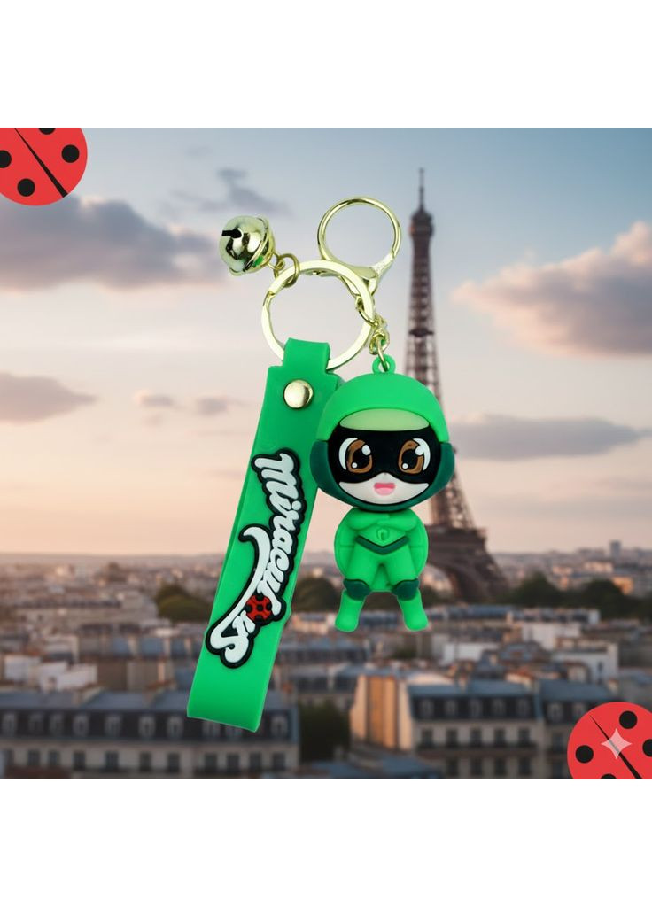 Брелок Леді баг та Супер-кіт Карапакс Ніно Лаїффа Miraculous LadyBag фігурка іграшка для ключів, рюкзака, сумки 7 см Shantou (369927771)