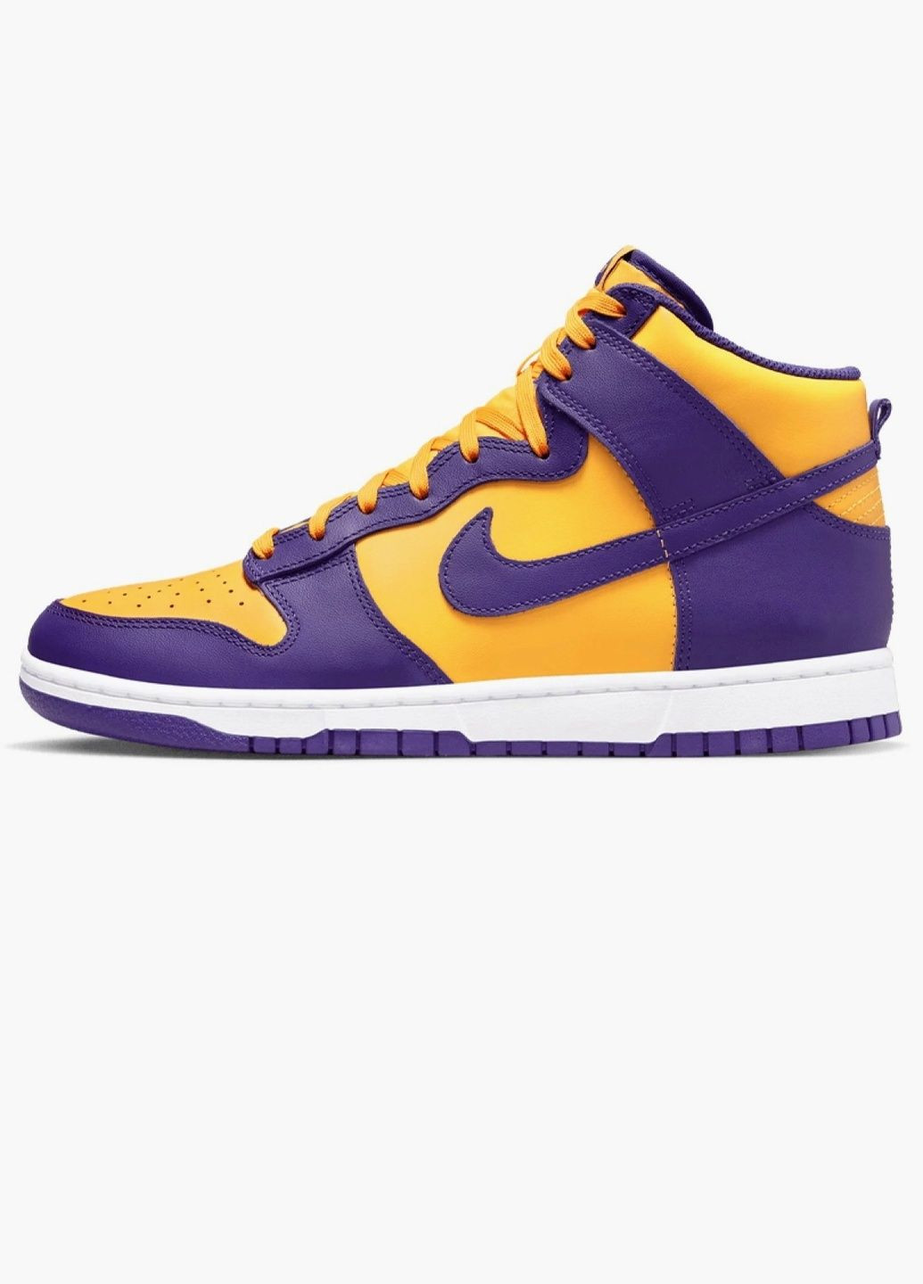 Фіолетові кросівки чоловічі dunk hi retro violet/yellow dd1399-500 Nike