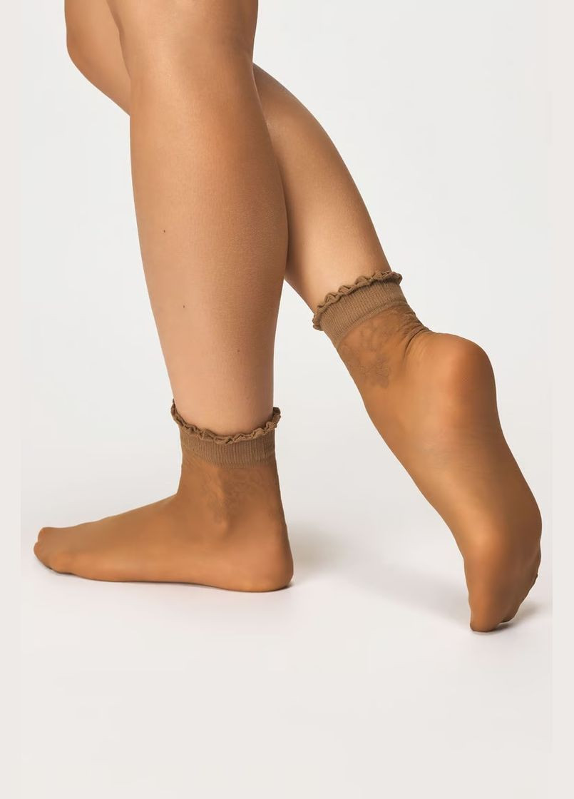 Бежевые женские носки с узором Gabriella абстрактные (328199473)