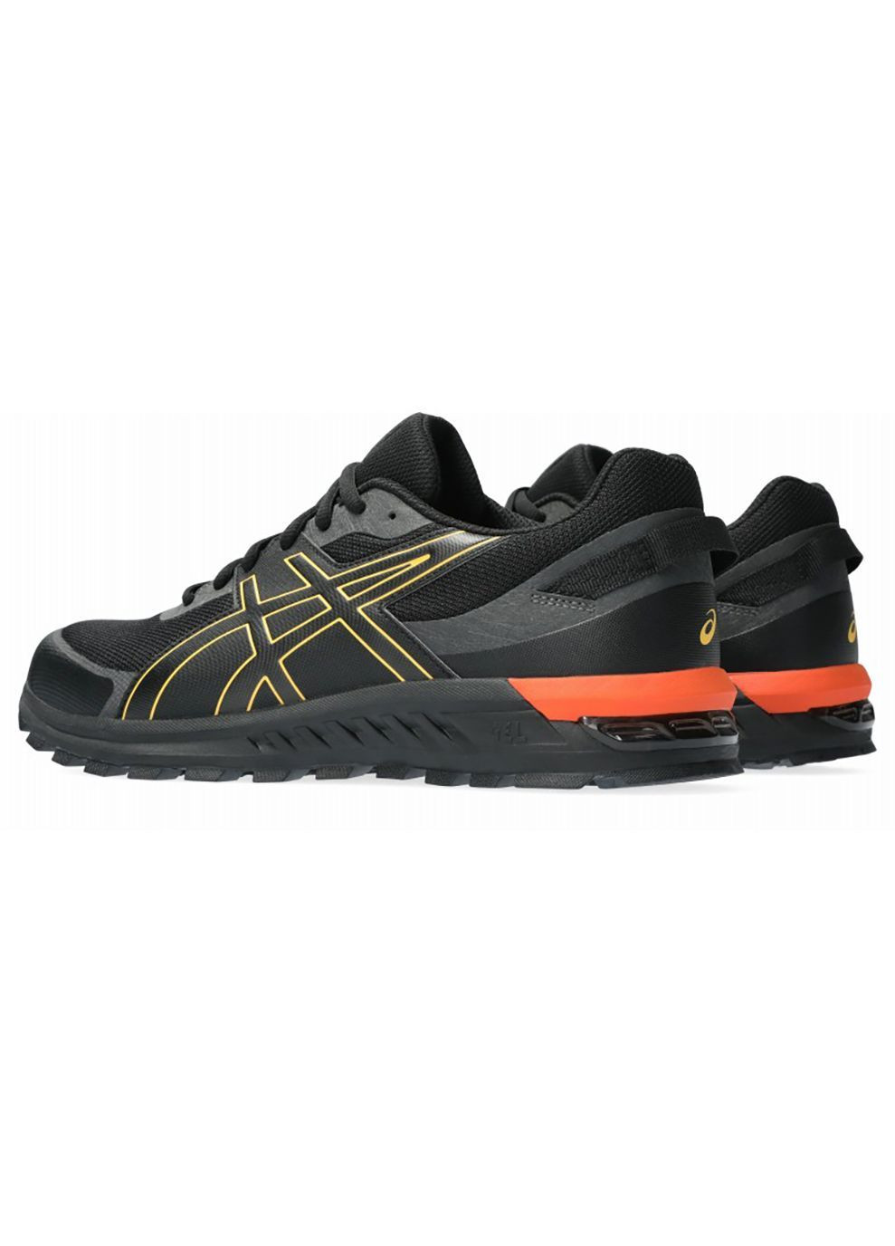 Цветные демисезонные мужские кроссовки для бега gel-citrek ns черный. желтый. оранжевый Asics