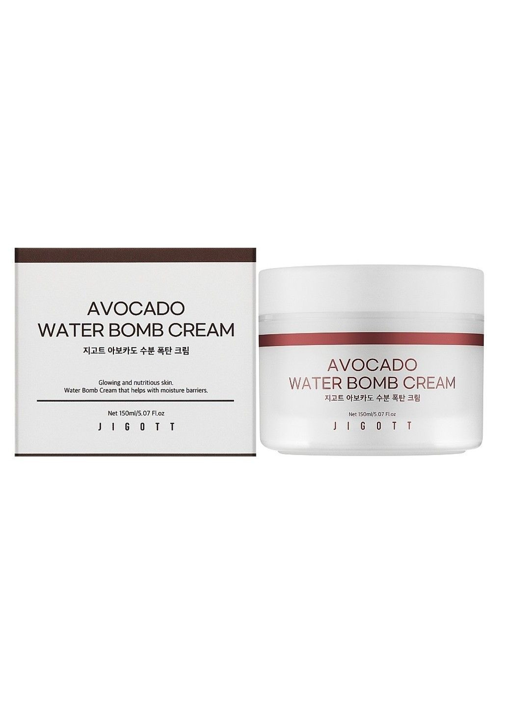 Увлажняющий крем для лица Авокадо Avocado Water Bomb Cream 150 мл Jigott (289134783)