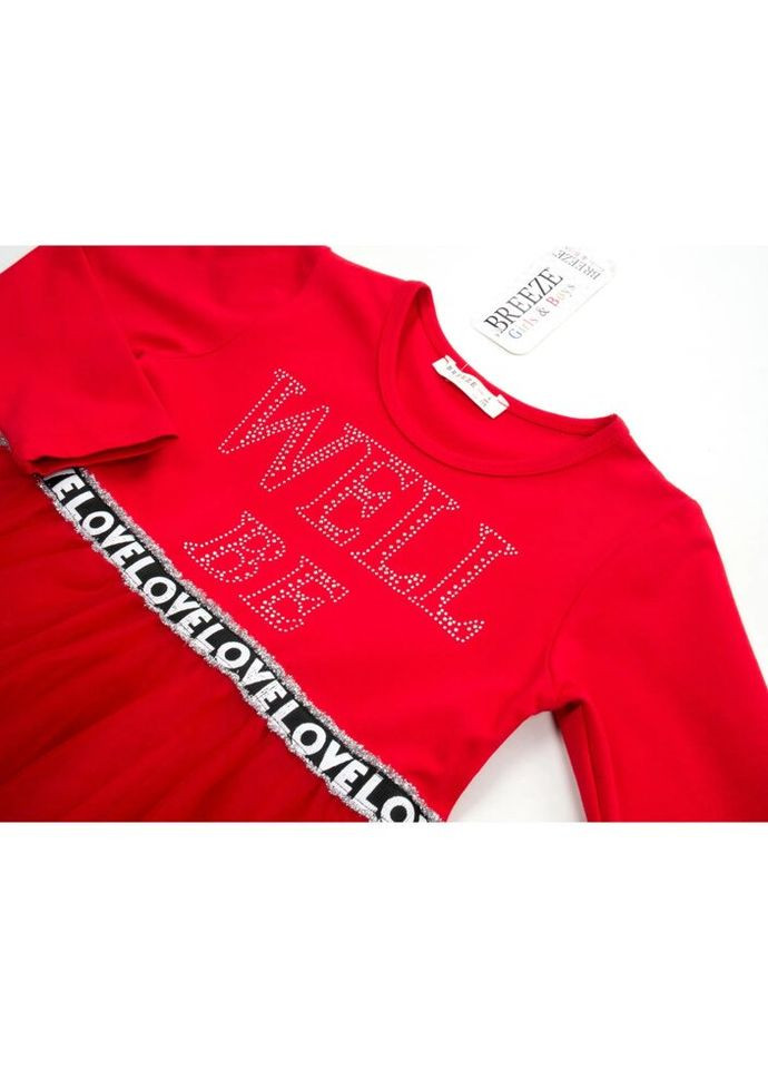 Червона сукня з фатиновою спідницею (14000-116g-red) Breeze (300624997)