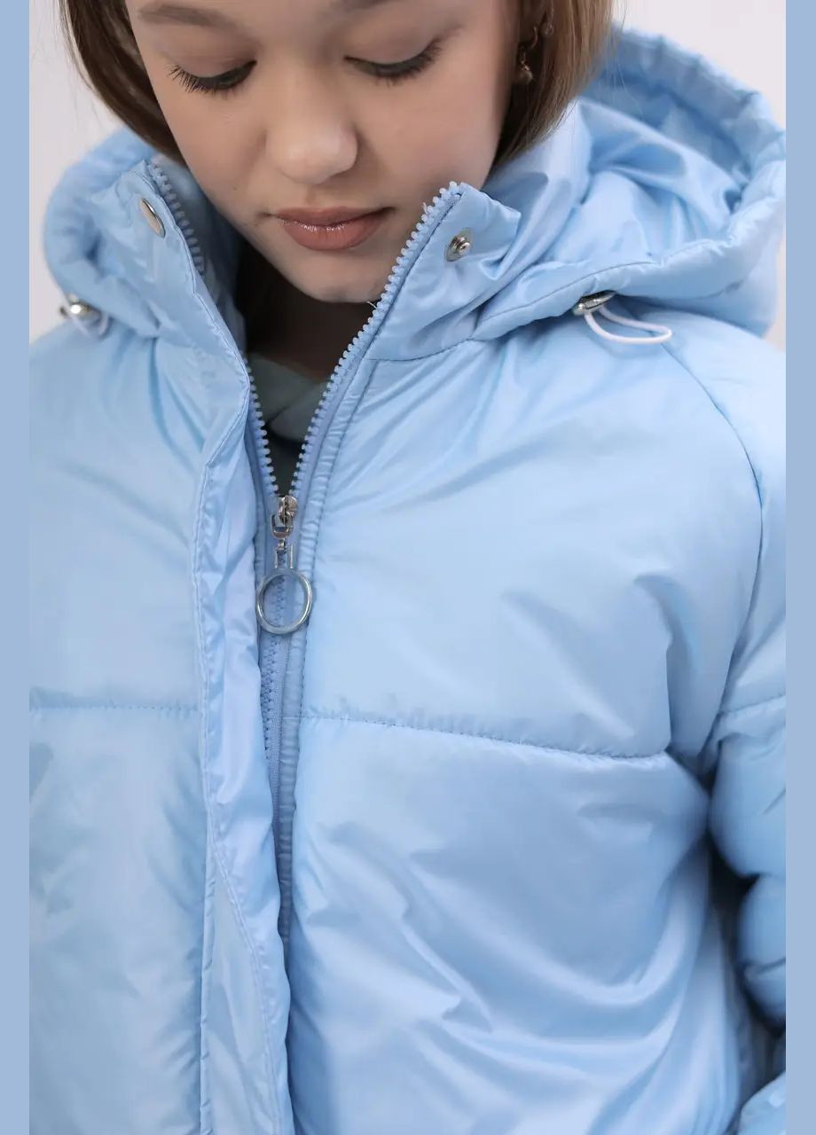 Голубая демисезонная куртка детская на девочку демисезонная, подростковая Polin Line куртка